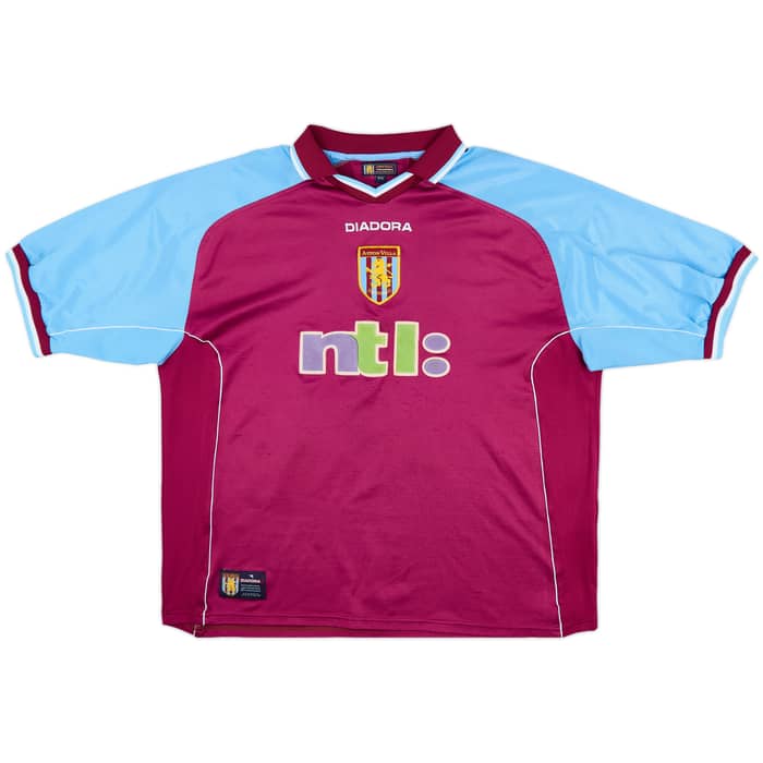 2000-01 Aston Villa Home Shirt Ginola #14 - 6/10 - (XXL)