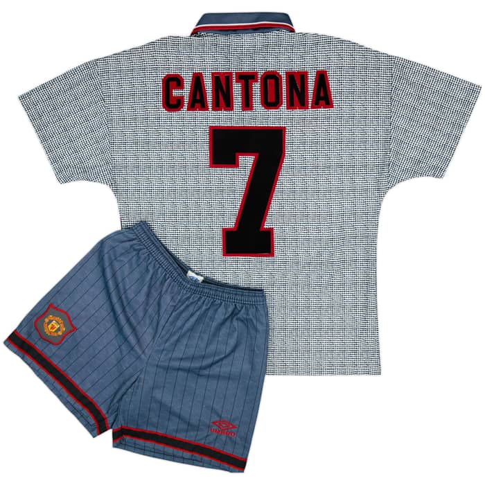 1995-96 Manchester United Away Shirt & Shorts Cantona #7 - 9/10 - (M)