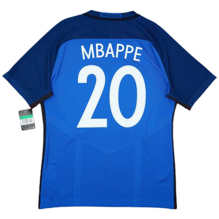 2016-17 France Authentic Home Shirt Mbappe #20 (XL)