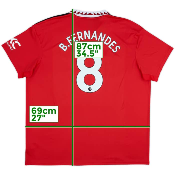 2022-23 Manchester United Home Shirt B.Fernandes #8 - 9/10 - (3XL)
