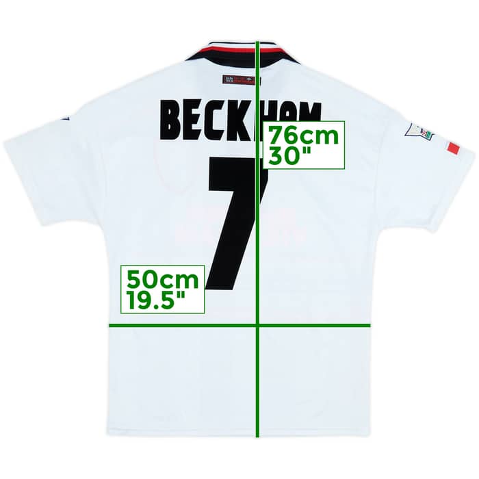 1997-99 Manchester United Away Shirt Beckham #7 - 6/10 - (M)