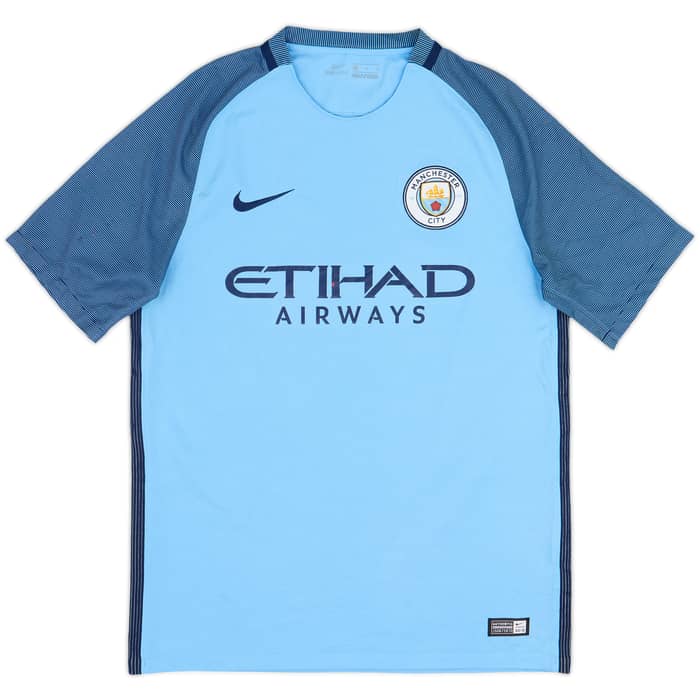 2016-17 Manchester City Home Shirt Kompany #4 - 9/10 - (M)