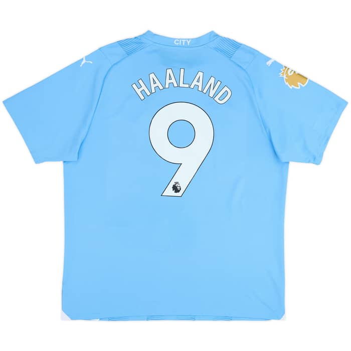 2023-24 Manchester City Home Shirt Haaland #9 - 8/10 - (XL)