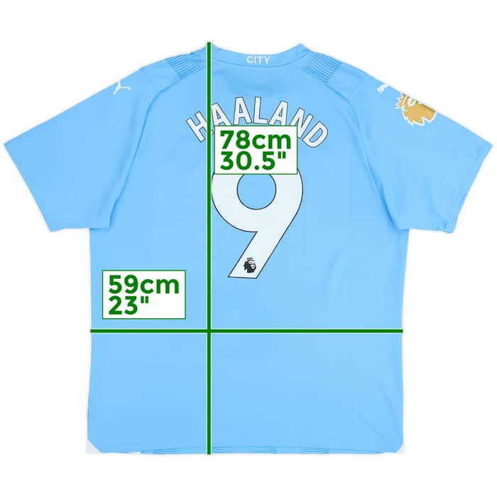 2023-24 Manchester City Home Shirt Haaland #9 - 8/10 - (XL)