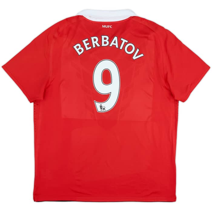 Camiseta de local versión jugador del Manchester United 2010-11 Berbatov #9 - 8/10 - (XXL)