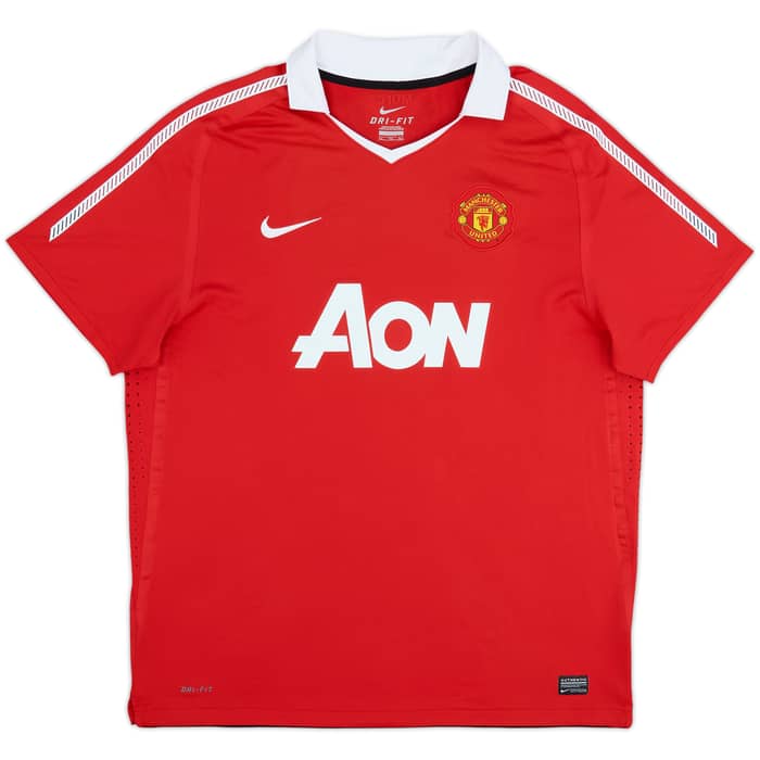 Camiseta de local versión jugador del Manchester United 2010-11 Berbatov #9 - 8/10 - (XXL)