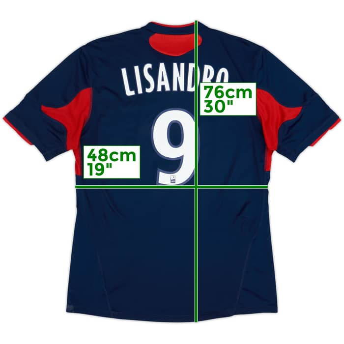 2010-11 Lyon Third Shirt Lisandro #9 - 4/10 - (M)