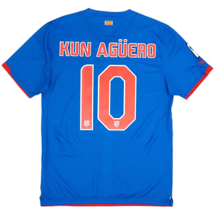 2010-11 Atletico Madrid Away Shirt Kun Aguero #10 - 9/10 - (M)