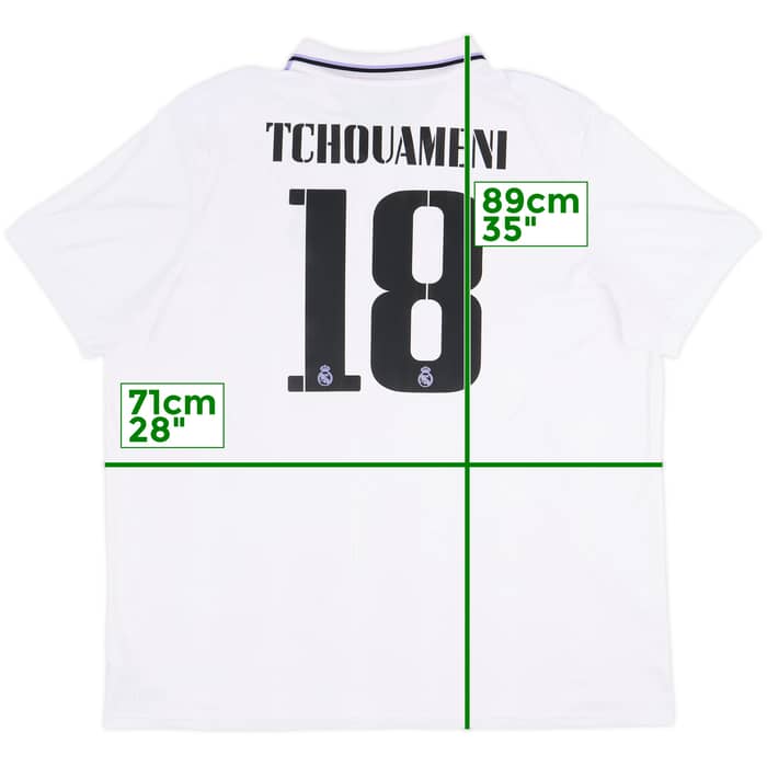 2022-23 Real Madrid Home Shirt Tchouameni #18 - 5/10 - (3XL)