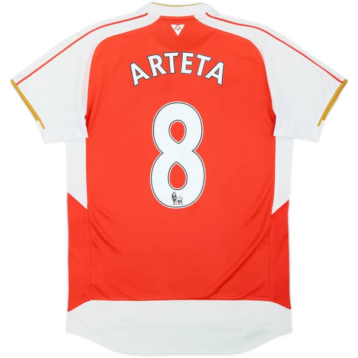 2015-16 Arsenal Home Shirt Arteta #8 - 5/10 - (S)