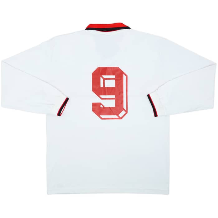 1990-91 AC Milan Away L/S Shirt #9 - 7/10 - (XL)