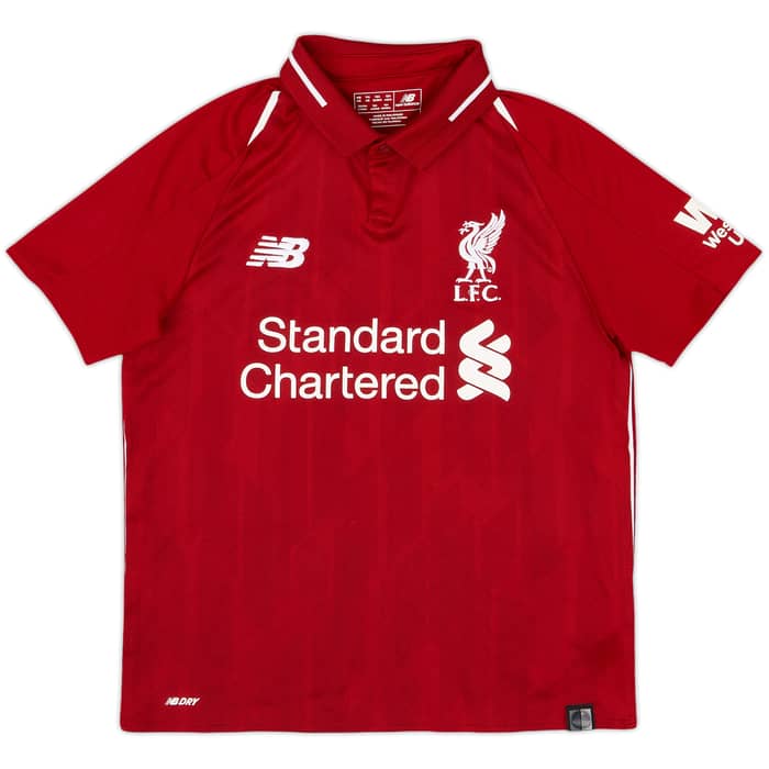 2018-19 Liverpool Home Shirt - 8/10 - (S.Boys)