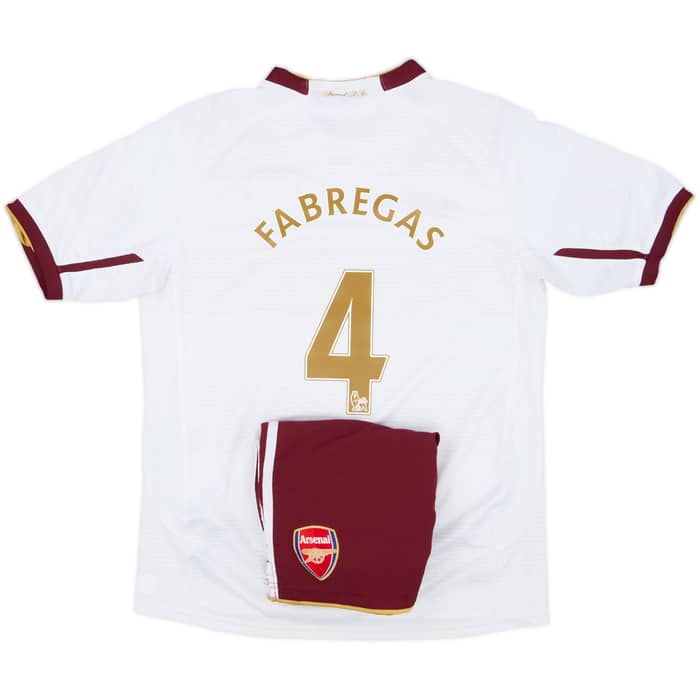 2007-08 Arsenal Away Full Kit Fabregas #4 - 6/10 - (L.Boys)