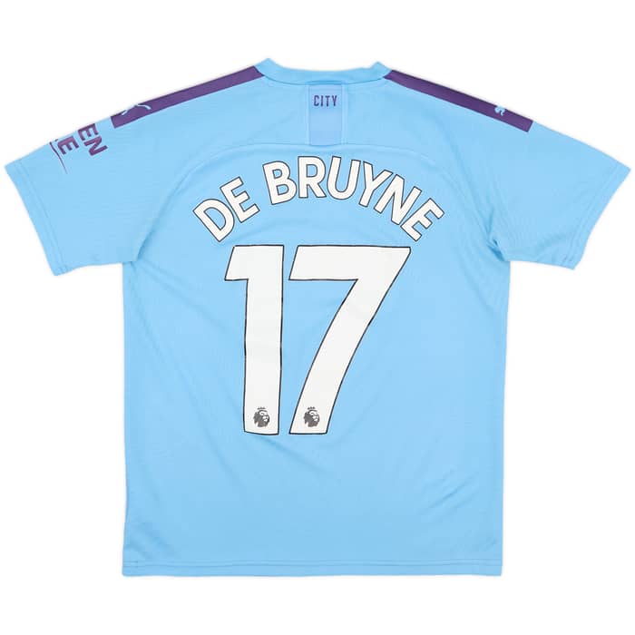 2019-20 Manchester City Home Shirt De Bruyne #17 - 7/10 - (L.Boys)