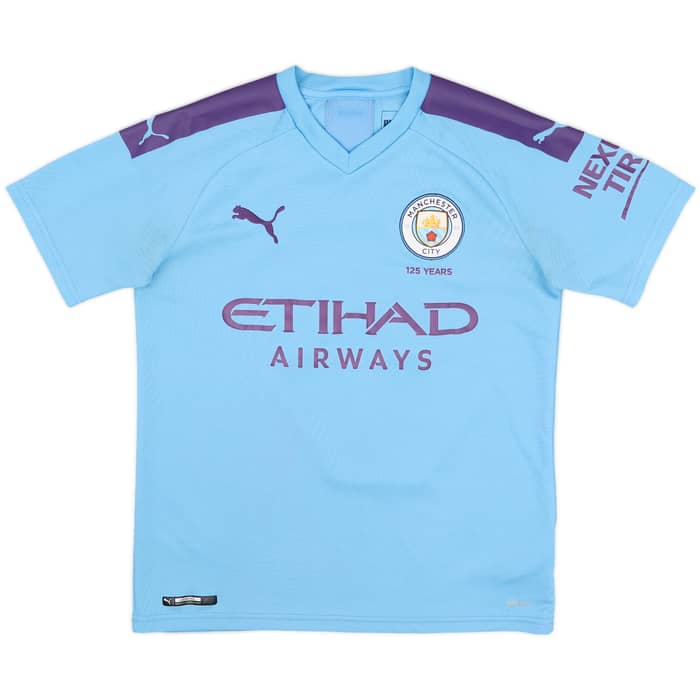 2019-20 Manchester City Home Shirt De Bruyne #17 - 7/10 - (L.Boys)