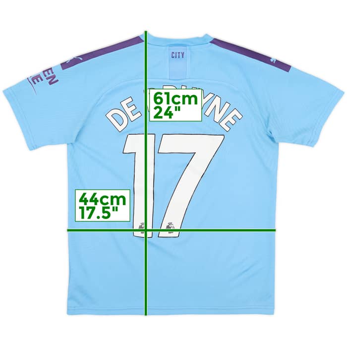 2019-20 Manchester City Home Shirt De Bruyne #17 - 7/10 - (L.Boys)