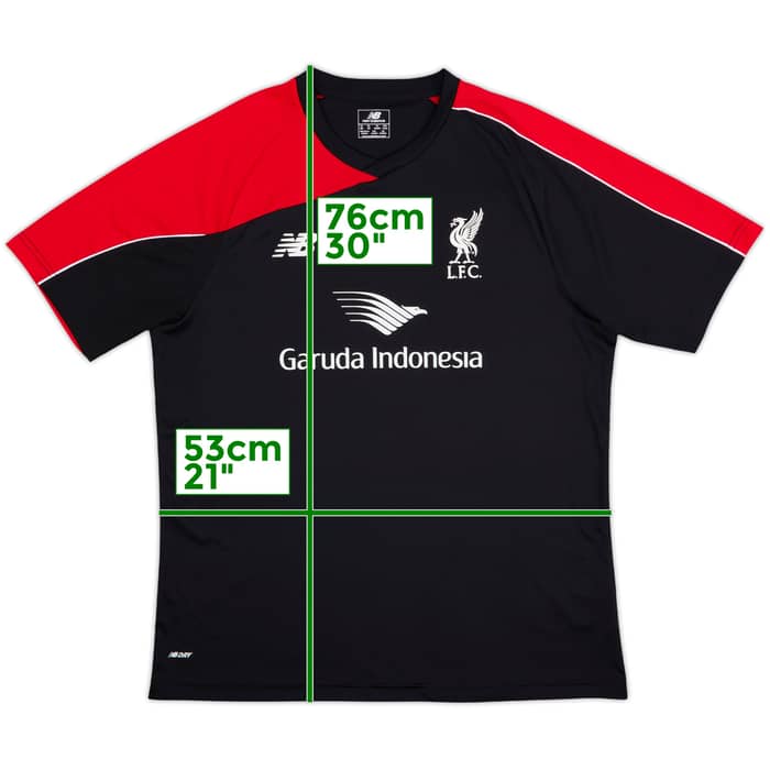 2015-16 Liverpool New Balance Training Shirt - 7/10 - (XL)