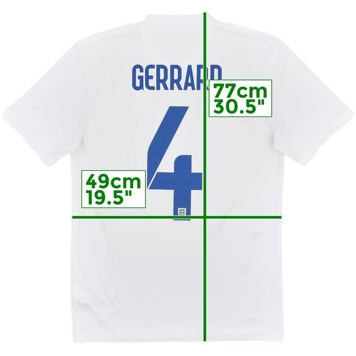 2014-15 England Home Shirt Gerrard #4 - 6/10 - (S)