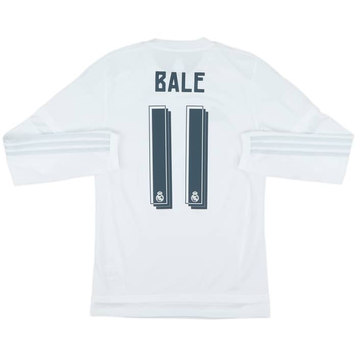 2015-16 Real Madrid Home L/S Shirt Bale #11 - 9/10 - (XS)