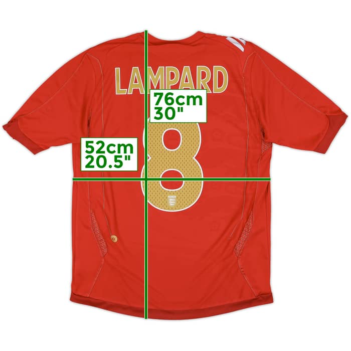 2006-08 England Away Shirt Lampard #8 - 5/10 - (M)