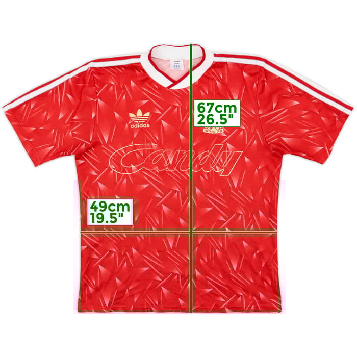 1989-91 Liverpool Home Shirt - 3/10 - (M)