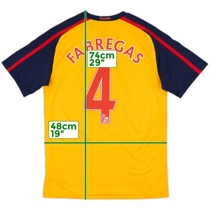 2008-09 Arsenal Away Shirt Fabregas #4 - 6/10 - (S)
