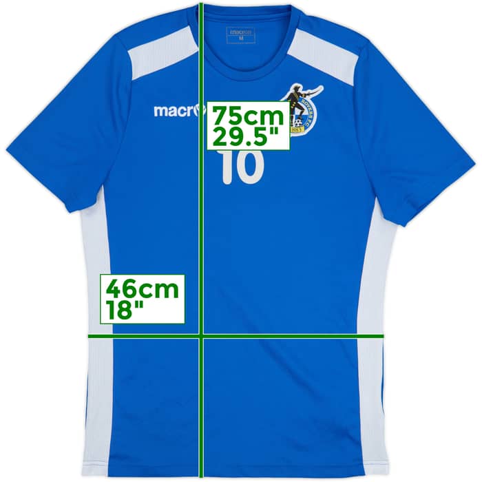 2016-17 Bristol Rovers Macron Player Issue Training Shirt #10 - 8/10 - (M)