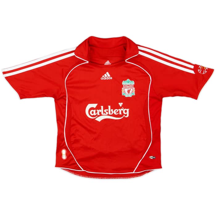 2006-08 Liverpool Home Shirt Gerrard #8 - 7/10 - (M.Boys)