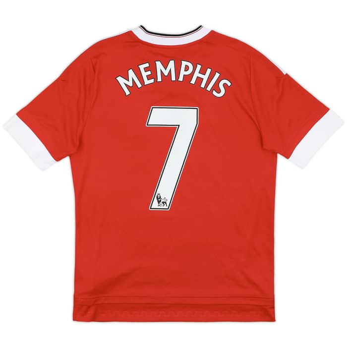 2015-16 Manchester United Home Shirt Memphis #7 - 8/10 - (L.Boys)