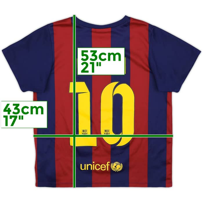 2014-15 Barcelona Home Shirt Messi #10 - 6/10 - (7-8 Years)