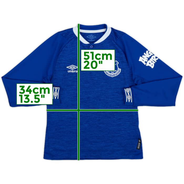2018-19 Everton Home L/S Shirt - 8/10 - (7-8 Years)