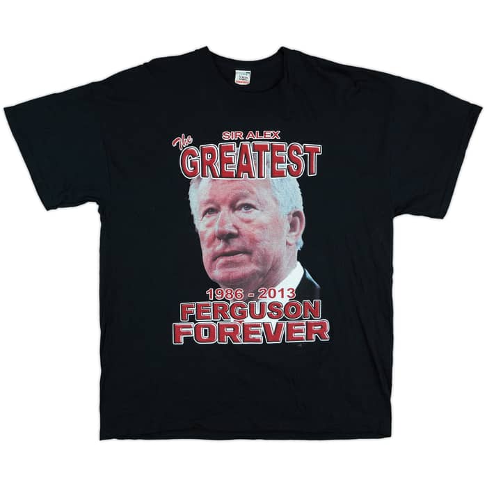 2013-14 Manchester United 'Farewell Fergie' Cotton Tee - 9/10 - (XL)