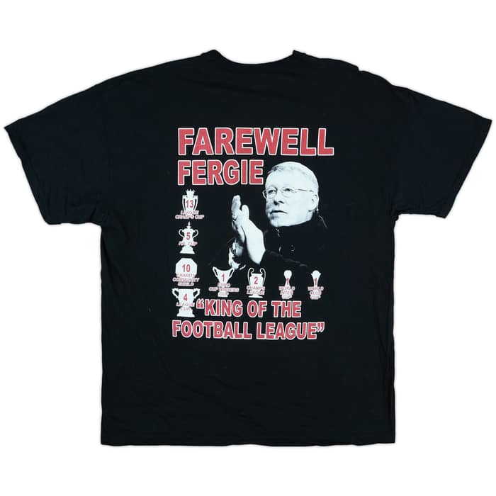 2013-14 Manchester United 'Farewell Fergie' Cotton Tee - 9/10 - (XL)