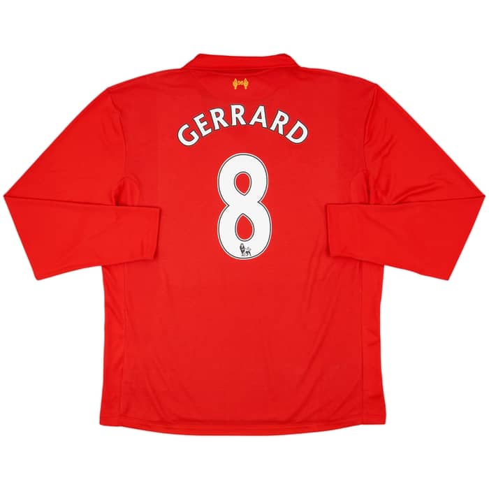 2012-13 Liverpool Home L/S Shirt Gerrard #8 - 8/10 - (XXL)