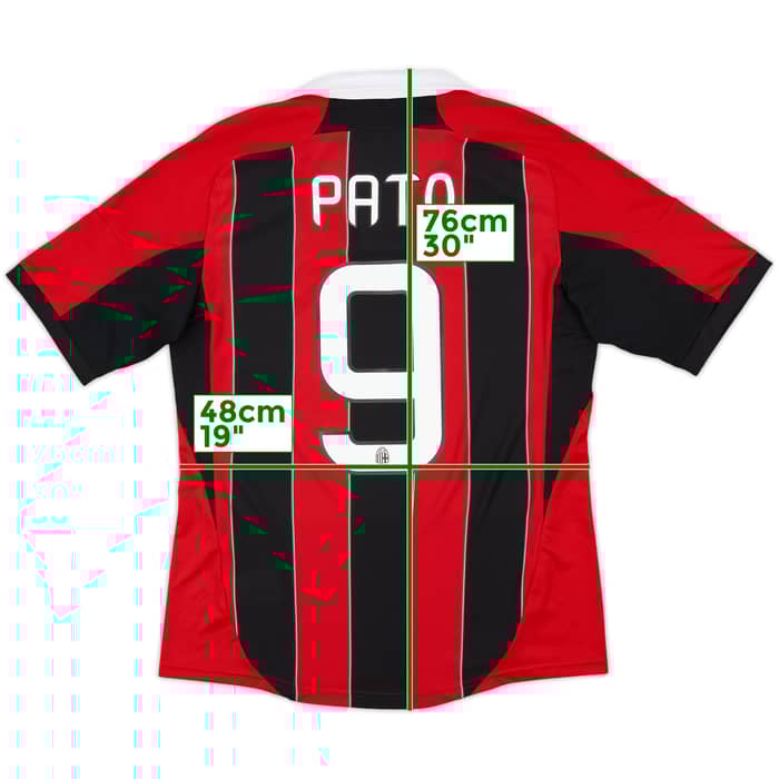 2012-13 AC Milan Home Shirt Pato #9 - 7/10 - (M)