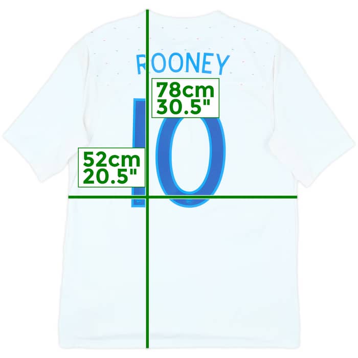 2010-11 England Home Shirt Rooney #10 - 8/10 - (L)