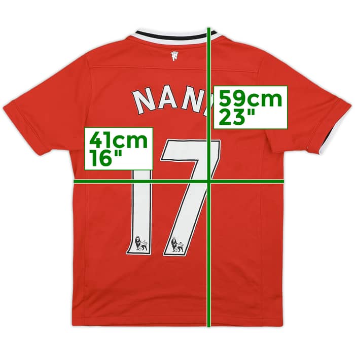 2011-12 Manchester United Home Shirt Nani #17 - 7/10 - (M.Boys)