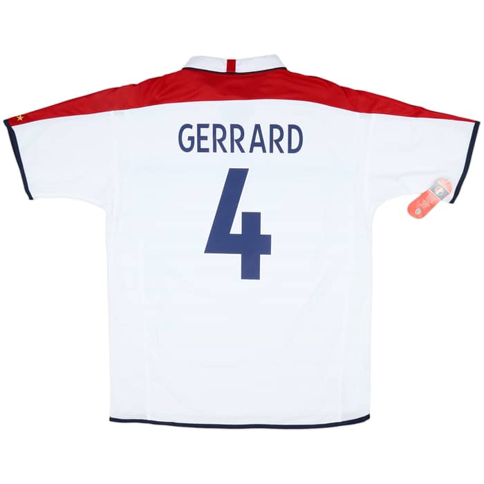 2003-05 England Home Shirt Gerrard #4 (XL)