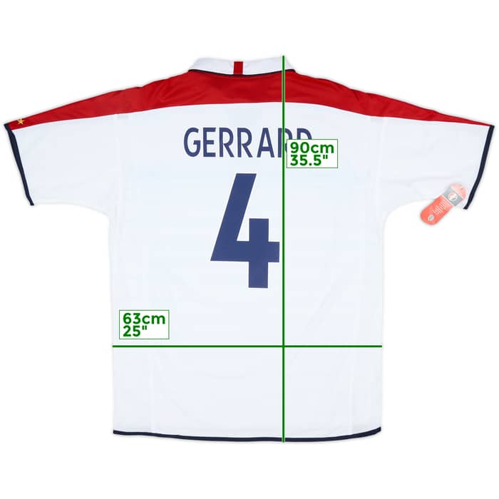 2003-05 England Home Shirt Gerrard #4 (XL)