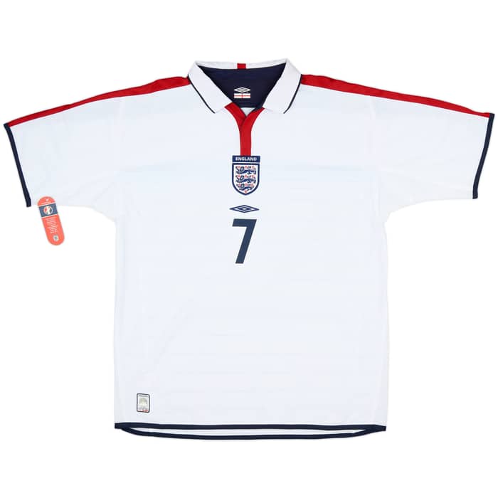 2003-05 England Home Shirt Beckham #7 (XL)