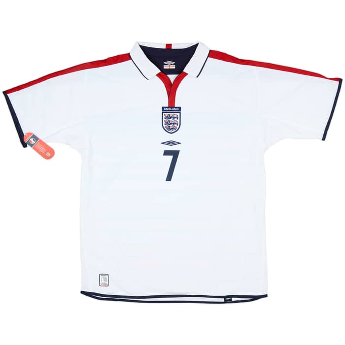 2003-05 England Home Shirt Beckham #7 (XL)