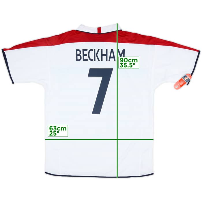 2003-05 England Home Shirt Beckham #7 (XL)
