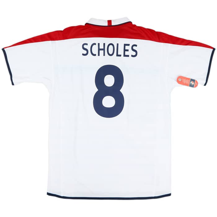 2003-05 England Home Shirt Scholes #8 (XL)