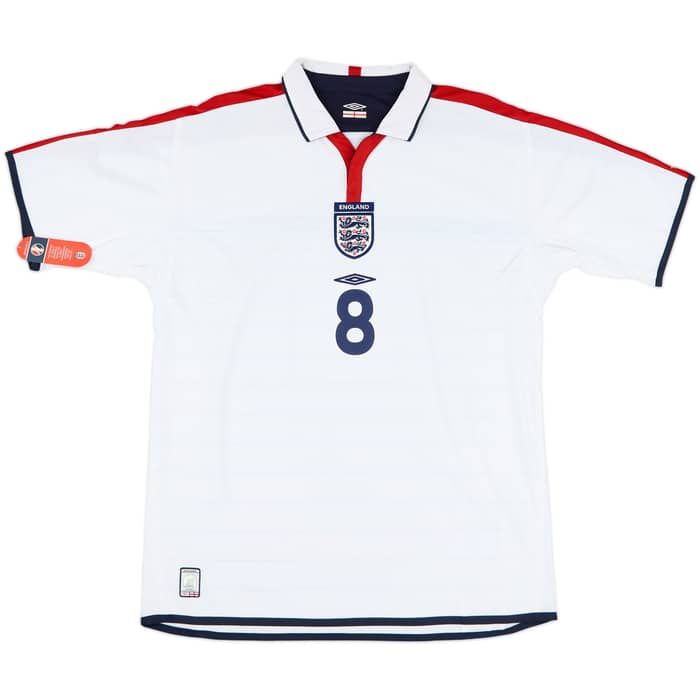 2003-05 England Home Shirt Scholes #8 (XL)
