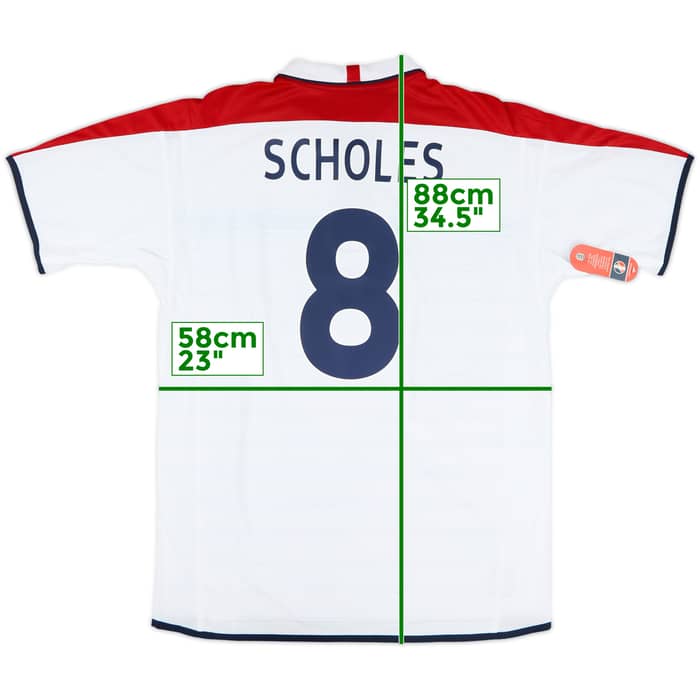 2003-05 England Home Shirt Scholes #8 (XL)