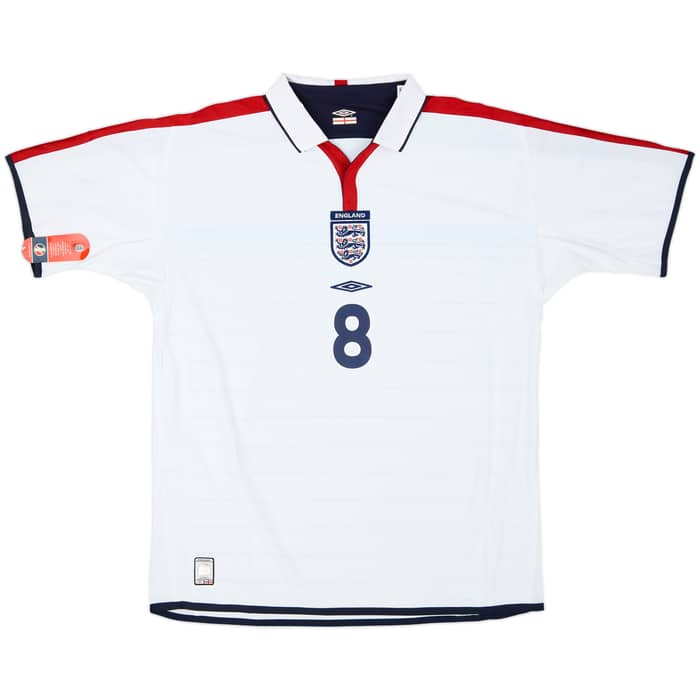 2003-05 England Home Shirt Scholes #8 (XL)