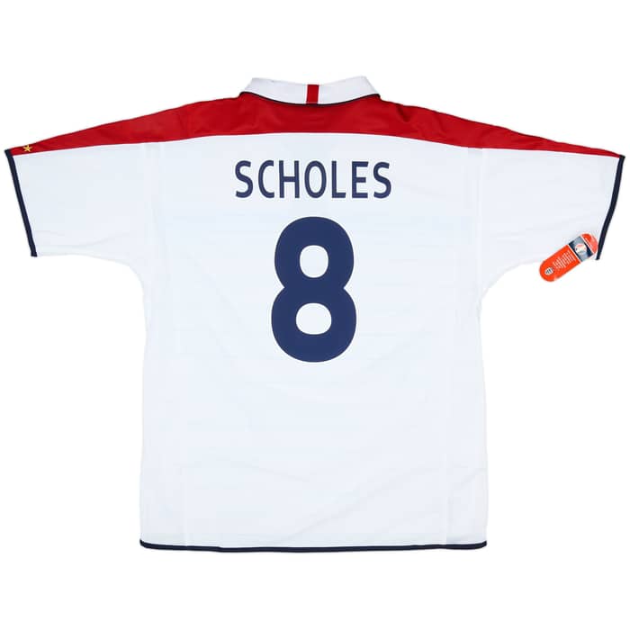 2003-05 England Home Shirt Scholes #8 (XL)