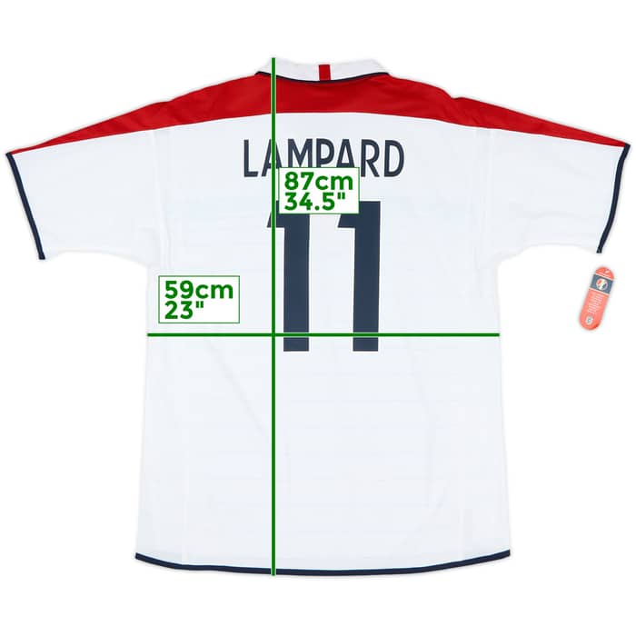 2003-05 England Home Shirt Lampard #11 (XL)