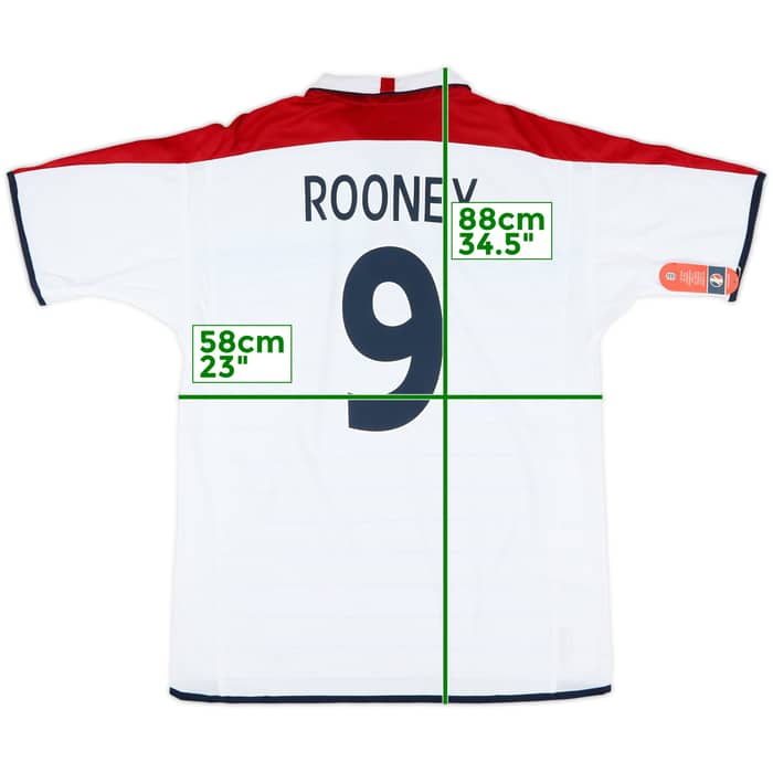 2003-05 England Home Shirt Rooney #9 (XL)
