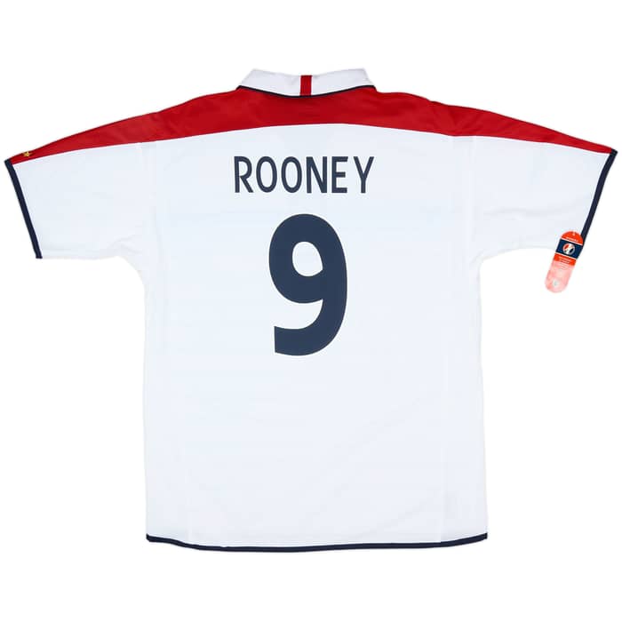 2003-05 England Home Shirt Rooney #9 (XL)